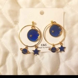 KAWAII MOON AND SPACE EARRINGS